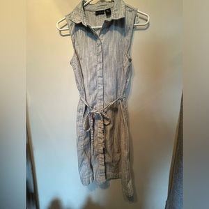 Tahari Pinstripe Tie Dress